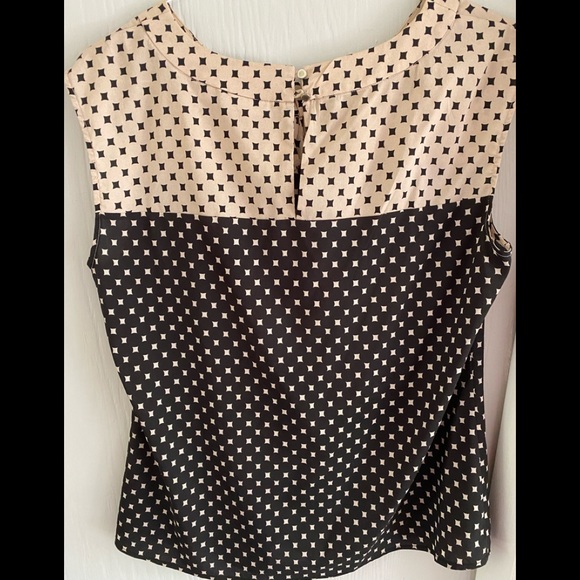 Women’s Ny and Company XL black n cream sleeveless blouse - Picture 2 of 7